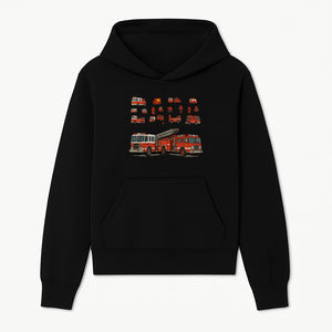 Firefighter Dad Graphic Tee, Cute Fire Truck Design, Father's Day Gift, Fireman Apparel, Unique Dad Shirt for Firefighters - Hoodie 1757912430985.jpg