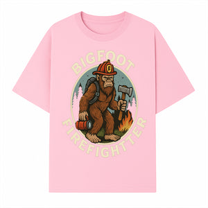 Bigfoot Firefighter T-Shirt | Funny Sasquatch Graphic Tee | Fireman Bigfoot Design | Unique Gift for Firefighters and Nature Lovers - T-shirt 1757912431142.jpg