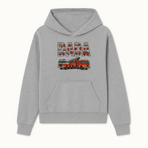 Firefighter Dad Graphic Tee, Cute Fire Truck Design, Father's Day Gift, Fireman Apparel, Unique Dad Shirt for Firefighters - Hoodie 1757912431434.jpg