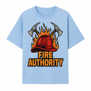 Firefighter Helmet and Axes Graphic Tee - Fire Authority, Flames Design, Firefighter Gift, Emergency Services Apparel - T-shirt 1757912431468.jpg