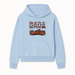 Firefighter Dad Graphic Tee, Cute Fire Truck Design, Father's Day Gift, Fireman Apparel, Unique Dad Shirt for Firefighters - Hoodie 1757912431689.jpg