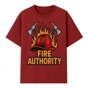 Firefighter Helmet and Axes Graphic Tee - Fire Authority, Flames Design, Firefighter Gift, Emergency Services Apparel - T-shirt 1757912431843.jpg