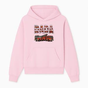 Firefighter Dad Graphic Tee, Cute Fire Truck Design, Father's Day Gift, Fireman Apparel, Unique Dad Shirt for Firefighters - Hoodie 1757912431876.jpg