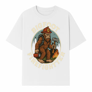 Bigfoot Firefighter T-Shirt | Funny Sasquatch Graphic Tee | Fireman Bigfoot Design | Unique Gift for Firefighters and Nature Lovers - T-shirt 1757912431993.jpg