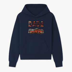 Firefighter Dad Graphic Tee, Cute Fire Truck Design, Father's Day Gift, Fireman Apparel, Unique Dad Shirt for Firefighters - Hoodie 1757912432248.jpg