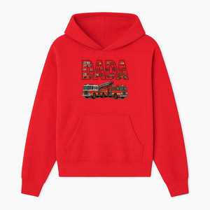 Firefighter Dad Graphic Tee, Cute Fire Truck Design, Father's Day Gift, Fireman Apparel, Unique Dad Shirt for Firefighters - Hoodie 1757912432388.jpg