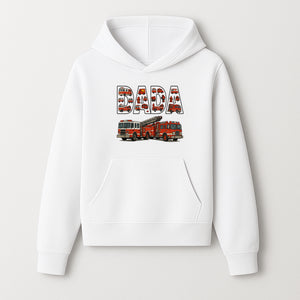 Firefighter Dad Graphic Tee, Cute Fire Truck Design, Father's Day Gift, Fireman Apparel, Unique Dad Shirt for Firefighters - Hoodie 1757912432691.jpg