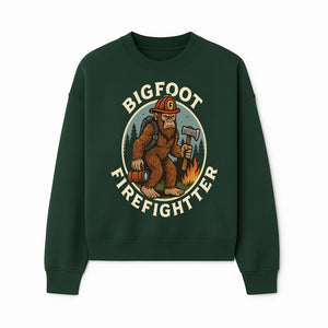 Bigfoot Firefighter T-Shirt | Funny Sasquatch Graphic Tee | Fireman Bigfoot Design | Unique Gift for Firefighters and Nature Lovers - Sweatshirt 1757912434025.jpg