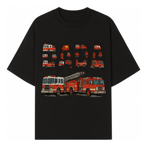 Firefighter Dad Graphic Tee, Cute Fire Truck Design, Father's Day Gift, Fireman Apparel, Unique Dad Shirt for Firefighters - T-shirt 1757912434359.jpg