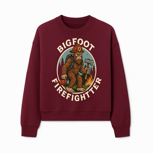Bigfoot Firefighter T-Shirt | Funny Sasquatch Graphic Tee | Fireman Bigfoot Design | Unique Gift for Firefighters and Nature Lovers - Sweatshirt 1757912434667.jpg