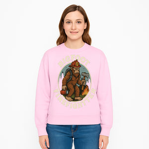 Bigfoot Firefighter T-Shirt | Funny Sasquatch Graphic Tee | Fireman Bigfoot Design | Unique Gift for Firefighters and Nature Lovers - Sweatshirt 1757912436559.jpg