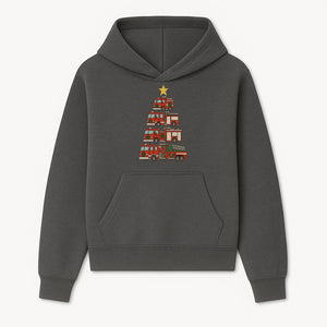 Fire Truck Christmas Tree Decorative Art Print - Festive Holiday Decor for Firefighter Fans and Christmas Enthusiasts - Hoodie 1757912436706.jpg