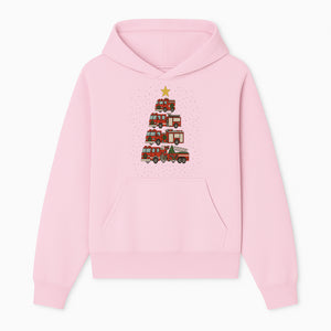 Fire Truck Christmas Tree Decorative Art Print - Festive Holiday Decor for Firefighter Fans and Christmas Enthusiasts - Hoodie 1757912437326.jpg