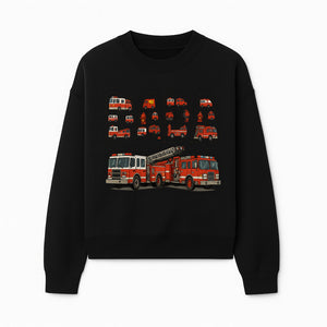 Firefighter Dad Graphic Tee, Cute Fire Truck Design, Father's Day Gift, Fireman Apparel, Unique Dad Shirt for Firefighters - Sweatshirt 1757912437720.jpg