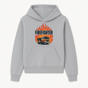 Firefighter Graphic Tee with Fire Truck Design | Bold Firefighter Apparel for Heroes | Perfect Gift for Firefighters and Fans - Hoodie 1757912437914.jpg