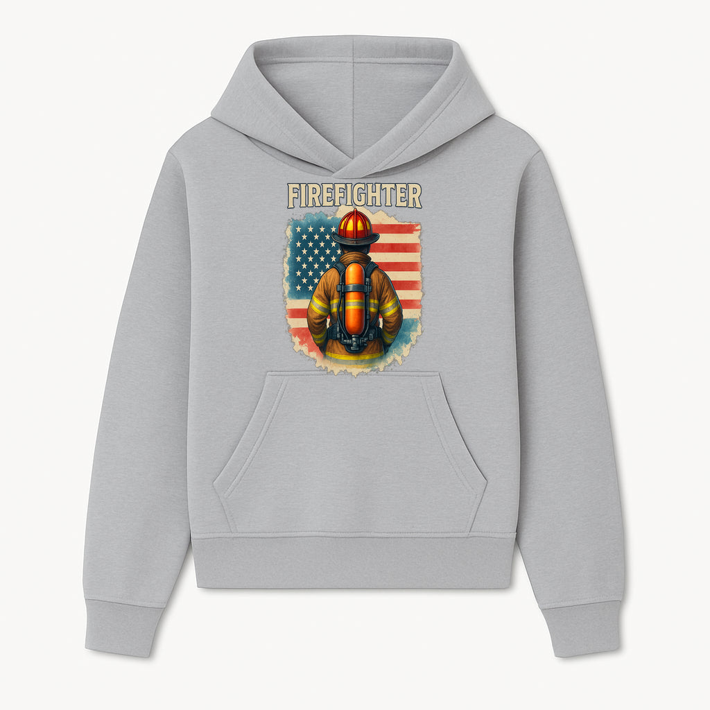 Vintage Firefighter Art Print - American Flag Design - Fireman Gift - Firefighter Wall Decor - Fire Service Tribute - Hoodie 1757912438033.jpg