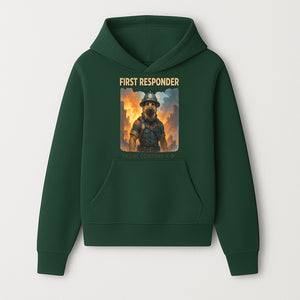 Dog Firefighter First Responder K-9 Engine Company Art Print, Unique Fireman Decor for Dog Lovers and First Responder Fans - Hoodie 1757912438034.jpg
