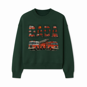 Firefighter Dad Graphic Tee, Cute Fire Truck Design, Father's Day Gift, Fireman Apparel, Unique Dad Shirt for Firefighters - Sweatshirt 1757912438036.jpg