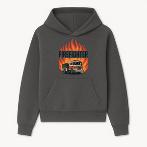 Firefighter Graphic Tee with Fire Truck Design | Bold Firefighter Apparel for Heroes | Perfect Gift for Firefighters and Fans - Hoodie 1757912438244.jpg