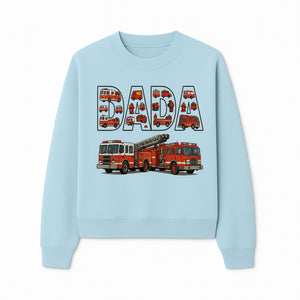 Firefighter Dad Graphic Tee, Cute Fire Truck Design, Father's Day Gift, Fireman Apparel, Unique Dad Shirt for Firefighters - Sweatshirt 1757912438315.jpg