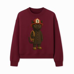 Adorable Firefighter Cat Figurine with Hat and Hose, Cute Home Decor for Cat Lovers, Kids, or Animal Enthusiasts - Sweatshirt 1757912438369.jpg