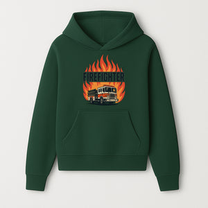 Firefighter Graphic Tee with Fire Truck Design | Bold Firefighter Apparel for Heroes | Perfect Gift for Firefighters and Fans - Hoodie 1757912438402.jpg