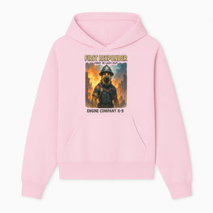 Dog Firefighter First Responder K-9 Engine Company Art Print, Unique Fireman Decor for Dog Lovers and First Responder Fans - Hoodie 1757912438463.jpg