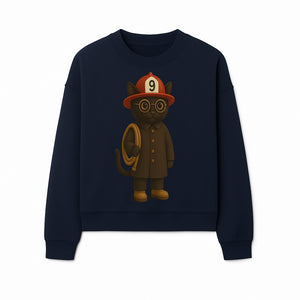 Adorable Firefighter Cat Figurine with Hat and Hose, Cute Home Decor for Cat Lovers, Kids, or Animal Enthusiasts - Sweatshirt 1757912438514.jpg