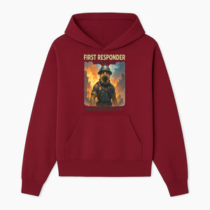 Dog Firefighter First Responder K-9 Engine Company Art Print, Unique Fireman Decor for Dog Lovers and First Responder Fans - Hoodie 1757912438613.jpg