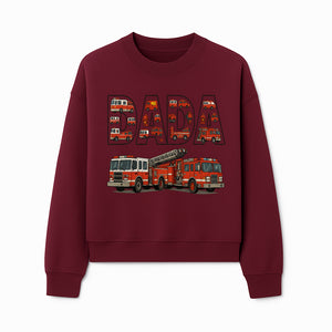 Firefighter Dad Graphic Tee, Cute Fire Truck Design, Father's Day Gift, Fireman Apparel, Unique Dad Shirt for Firefighters - Sweatshirt 1757912438641.jpg