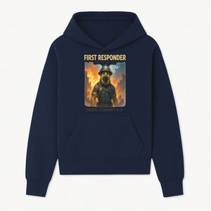 Dog Firefighter First Responder K-9 Engine Company Art Print, Unique Fireman Decor for Dog Lovers and First Responder Fans - Hoodie 1757912438758.jpg