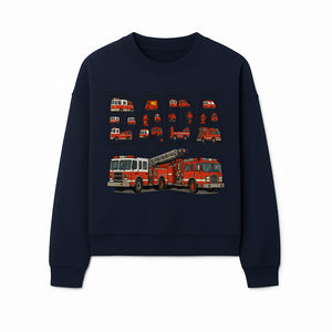 Firefighter Dad Graphic Tee, Cute Fire Truck Design, Father's Day Gift, Fireman Apparel, Unique Dad Shirt for Firefighters - Sweatshirt 1757912438824.jpg