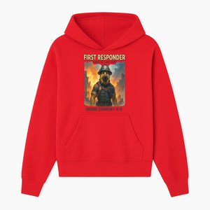 Dog Firefighter First Responder K-9 Engine Company Art Print, Unique Fireman Decor for Dog Lovers and First Responder Fans - Hoodie 1757912438898.jpg