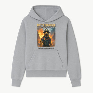 Dog Firefighter First Responder K-9 Engine Company Art Print, Unique Fireman Decor for Dog Lovers and First Responder Fans - Hoodie 1757912439067.jpg