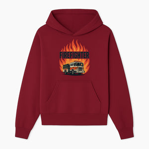 Firefighter Graphic Tee with Fire Truck Design | Bold Firefighter Apparel for Heroes | Perfect Gift for Firefighters and Fans - Hoodie 1757912439198.jpg