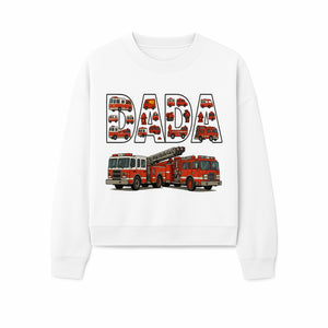 Firefighter Dad Graphic Tee, Cute Fire Truck Design, Father's Day Gift, Fireman Apparel, Unique Dad Shirt for Firefighters - Sweatshirt 1757912439256.jpg