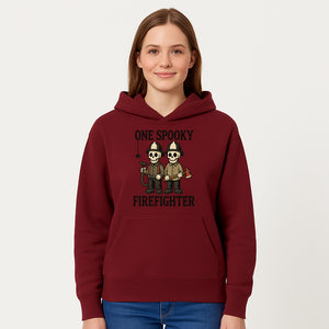 One Spooky Firefighter Skeletons Halloween Decor T-Shirt, Cute Fireman Skull Graphic Tee for Halloween Party or Gift - Hoodie 1757912440230.jpg