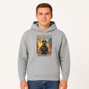 Dog Firefighter First Responder K-9 Engine Company Art Print, Unique Fireman Decor for Dog Lovers and First Responder Fans - Hoodie 1757912440366.jpg