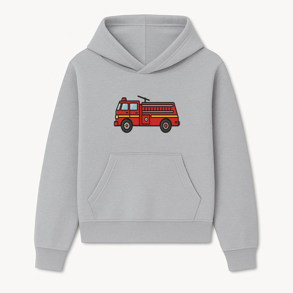 Vintage Style Red Fire Truck Graphic, Kid's Room Decor, Firefighter Theme Wall Art, Fire Truck Illustration, Children's Art Print - Hoodie 1757912441075.jpg