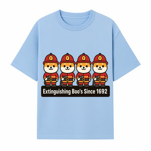 Firefighter Dog Cartoon Sticker - Extinguishing Boo's Since 1692 Cute Pet Lover Gift for Kids and Adults - T-shirt 1757912441093.jpg