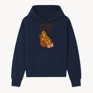 Officially Off Duty Firefighter Sleepy Design T-Shirt - Fun Relaxed Gift for Firefighters & Emergency Responders - Hoodie 1757912442484.jpg