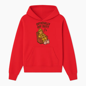 Officially Off Duty Firefighter Sleepy Design T-Shirt - Fun Relaxed Gift for Firefighters & Emergency Responders - Hoodie 1757912442661.jpg