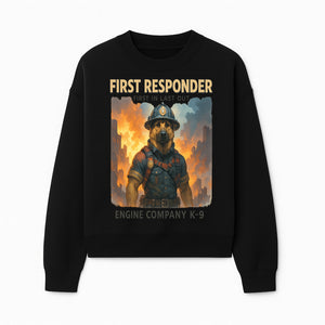 Dog Firefighter First Responder K-9 Engine Company Art Print, Unique Fireman Decor for Dog Lovers and First Responder Fans - Sweatshirt 1757912443993.jpg