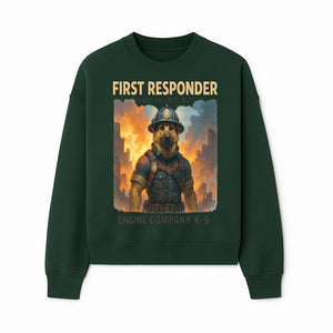 Dog Firefighter First Responder K-9 Engine Company Art Print, Unique Fireman Decor for Dog Lovers and First Responder Fans - Sweatshirt 1757912444329.jpg