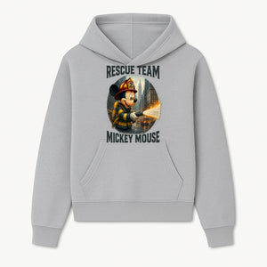 Mickey Mouse Rescue Team Firefighter Graphic Tee, Kids Fireman Shirt, Cartoon Firefighter Costume, Gift for Disney Fans - Hoodie 1757912444506.jpg