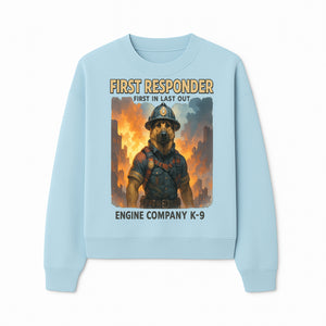 Dog Firefighter First Responder K-9 Engine Company Art Print, Unique Fireman Decor for Dog Lovers and First Responder Fans - Sweatshirt 1757912444626.jpg