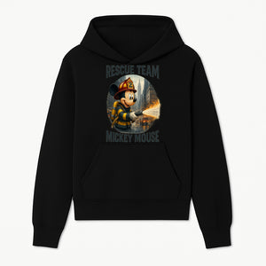 Mickey Mouse Rescue Team Firefighter Graphic Tee, Kids Fireman Shirt, Cartoon Firefighter Costume, Gift for Disney Fans - Hoodie 1757912444666.jpg