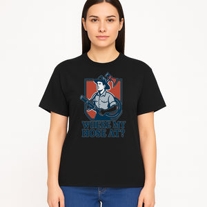 Funny Firefighter T-Shirt - Where My Hose At? - Casual Men s Graphic Tee for Firemen, Gift Idea for Firefighters and Humor Lovers - T-shirt 1757912444898.jpg