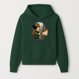 Mickey Mouse Rescue Team Firefighter Graphic Tee, Kids Fireman Shirt, Cartoon Firefighter Costume, Gift for Disney Fans - Hoodie 1757912445012.jpg