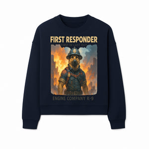 Dog Firefighter First Responder K-9 Engine Company Art Print, Unique Fireman Decor for Dog Lovers and First Responder Fans - Sweatshirt 1757912445099.jpg